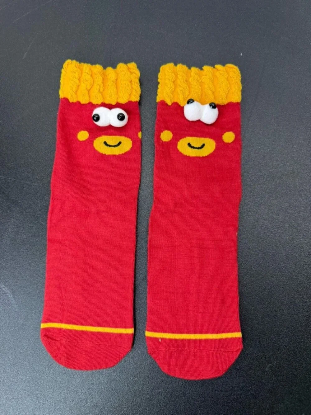 Funny Fast Food Fries Socks 3 Pairs Men Women Novelty Crew Unisex Gift